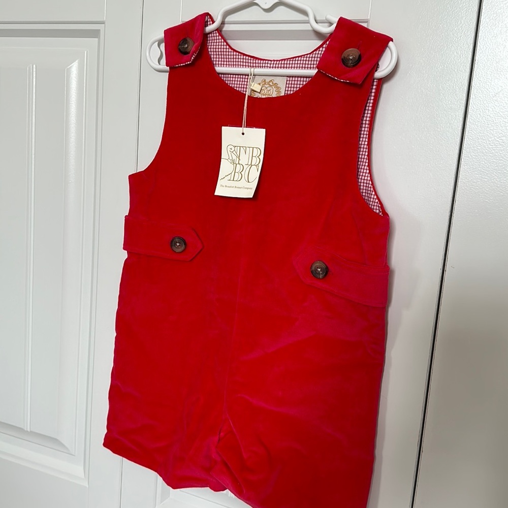 The Beaufort Bonnet Company Jack Keene Jon Jon Richmond Red Veleteen sz3T NWT